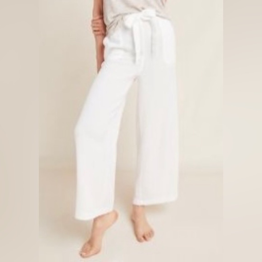 Anthropologie Kimber Paperbag-Waisted Trousers - White - Picture 2 of 8